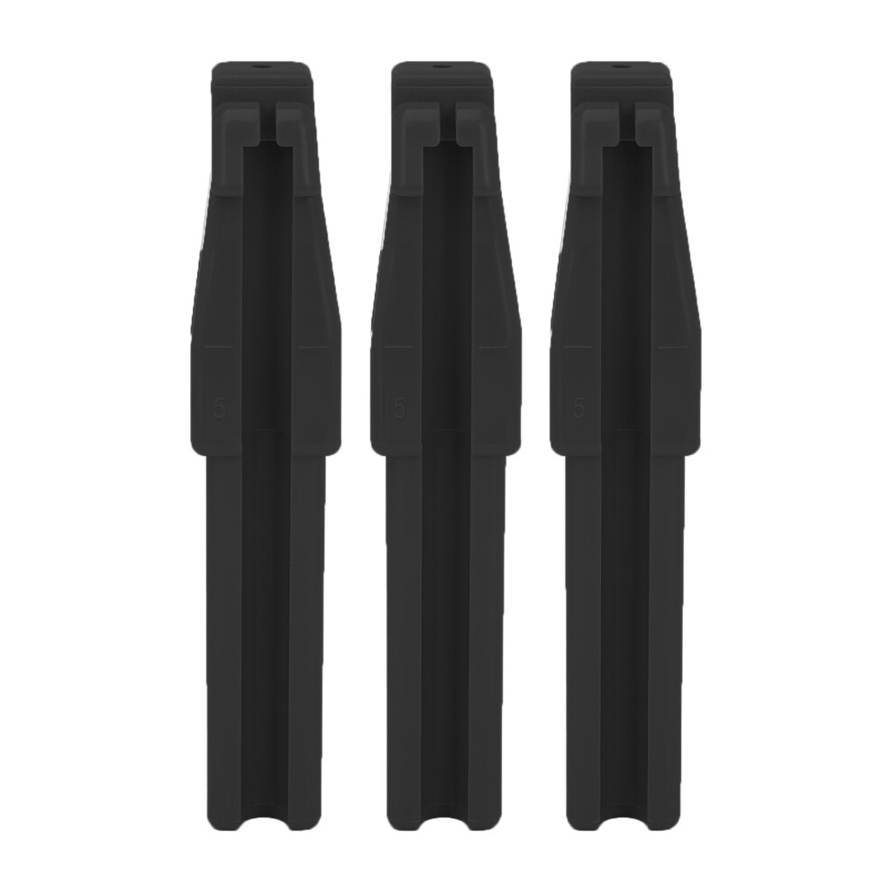 Unisex Black 3Pcs Eyebrow Pencil Sharpener Assistant Tool For