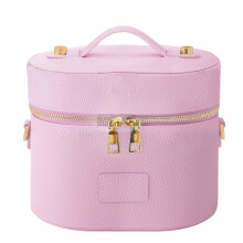 Cosmetic Organizer Bag Easy Carry Handle Travel Friendly-Pink