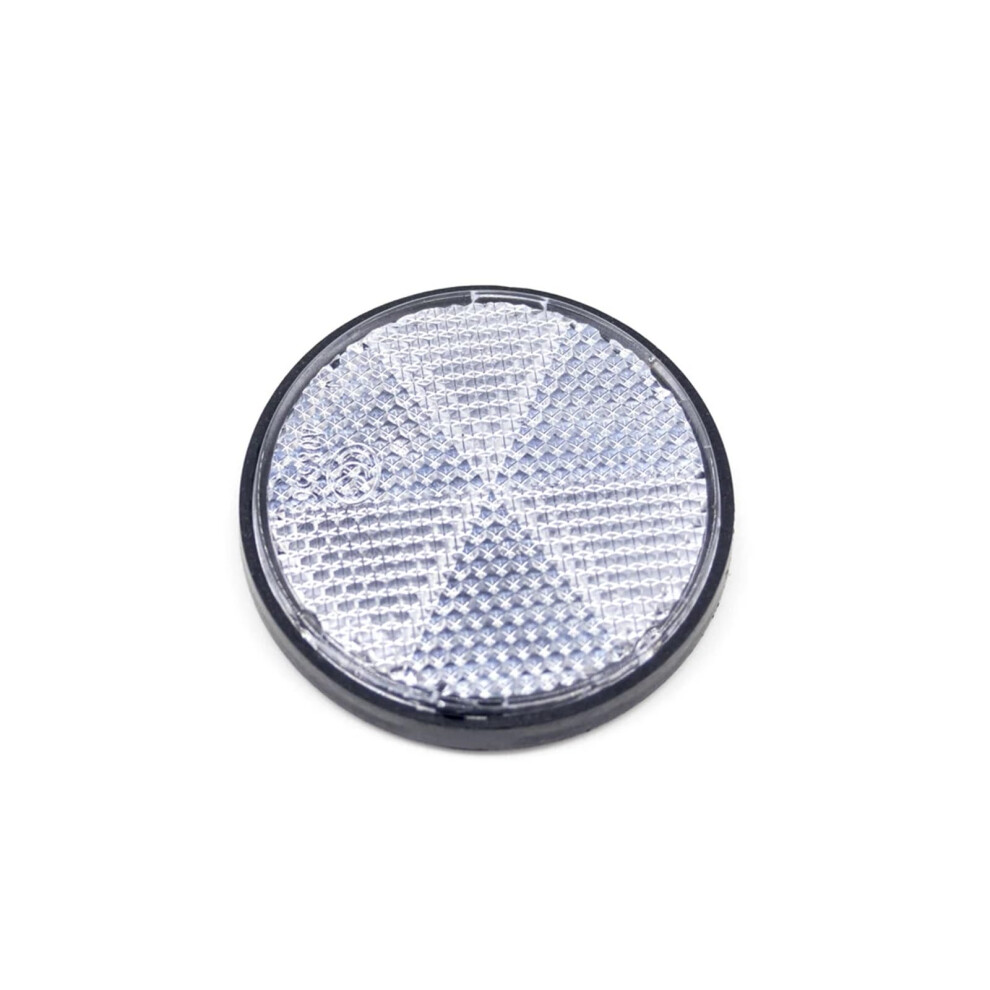 Reflective Safety Reflector Round Self Adhesive Car Sticker For Trailer Bicycle Night Visibility White 9073542158387