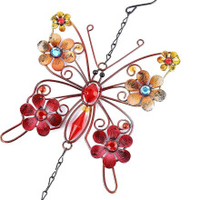 Schmetterlings-Windspiel, Outdoor-/Innendekoration, Metallschmetterling, Mobiler Romantischer Wind für Oma-Geschenke, Mutter-Geschenke, Zuhause