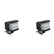 2X Auto Tresidigt Belyst Arbetsljus Kupolljus Explosion Blinkande Ljus Strålkastare Spotlight Stroboskopljus LED Autotillbehör E