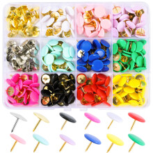 Push Pins and Thumb Tacks, 264 PCS 12 Colors Round Head Map Tacks for Cork and Bulletin Boards