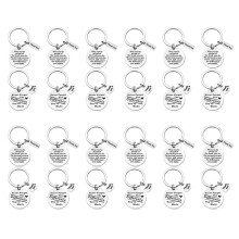 24 Pcs Thank You Gifts Keychain Appreciation Gifts Women Inspirational Keychain for Coworker Employee Farewell