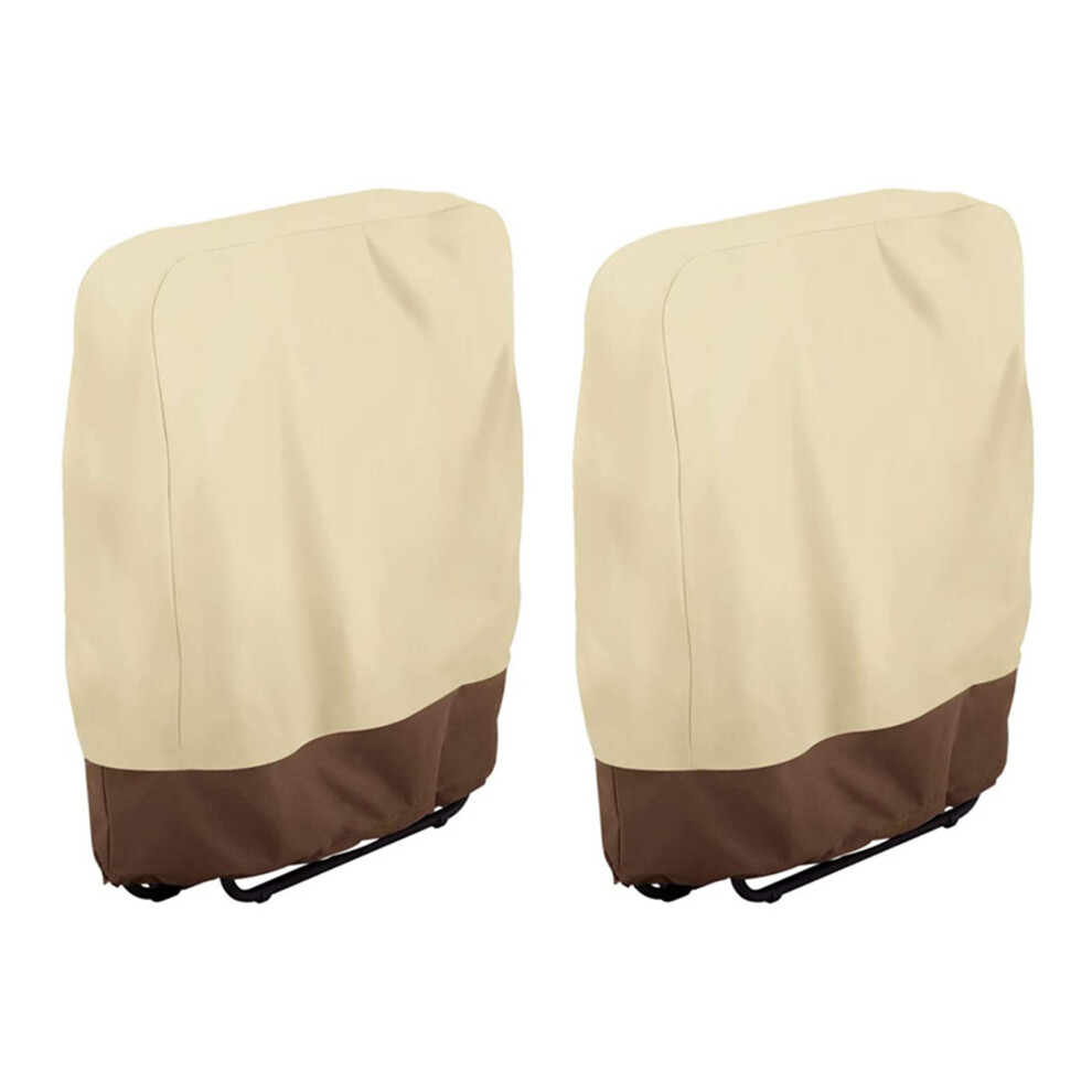 2X Outdoor Folding Deck Chair Cover Waterproof Balcony Outdoor Folding Deck Chair Garden Sunbathing Deck Chair Cover 6032933742270
