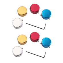 8PCS Guitar Pedals Footswitch Topper Aluminium Alloy Guitar Effect Foot Nail Cap for Guitar Effects