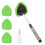 Car Windshield Cleaner with Extendable Handle, 180 Rotating Head and Reusable Microfiber Pads, Includes Spray Bottle, Green 1