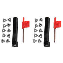 2Pc Ser1212H16 Cnc Boring Bar Holder +20Pcs 16Er Ag60 Turning Inserts with Wrench for Lathe Turning Tool Set