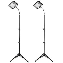 2X Grow Light with Stand, Full Spectrum LED Floor Plant Light for Indoor Plants, Grow Lamp with /Off US Plug