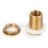 Solid Brass Bulkhead Fitting,6Sets 1/2in Female 3/4in Male Solid Brass Water Tank Connector Threaded with Silicone Rings 4