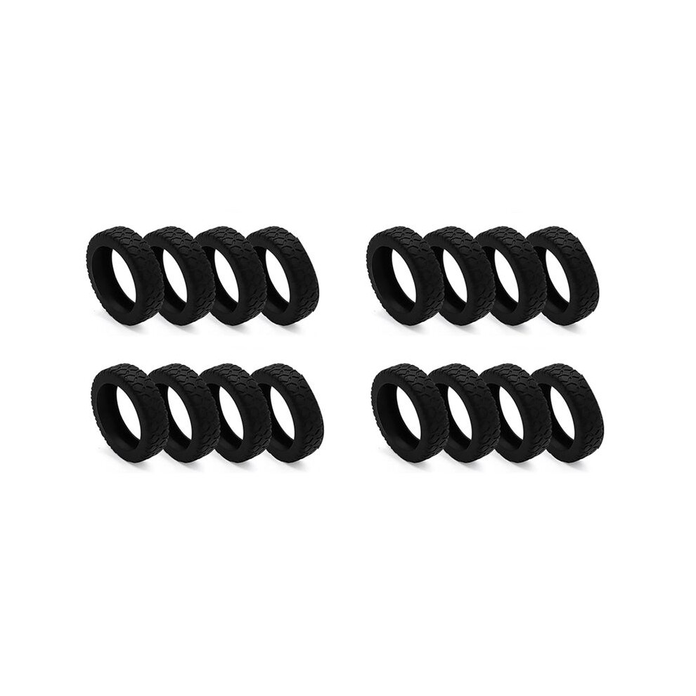 16Pcs Suitcases Wheel Covers,Silicone Luggage Compartment Wheel Cover For Most 8 Spinner Wheels Black 6033454361445
