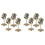 8Pcs Retro Microphone Props Model Vintage Microphone Antique Microphone Toy Microphone Stage Table Decor,Gold 1