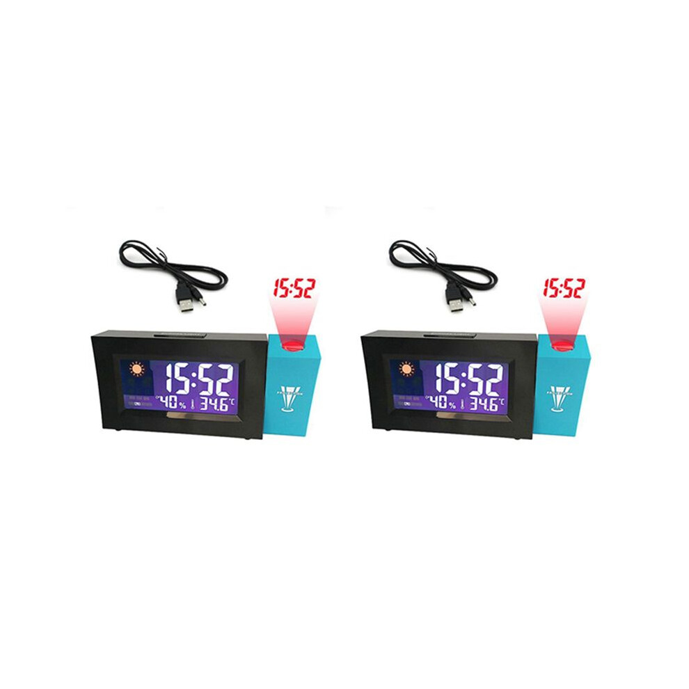 2X Projection Digital Alarm Clock Snooze Function Adjustable Angle Backlight Projector Led Clock With Projection Wella Elements