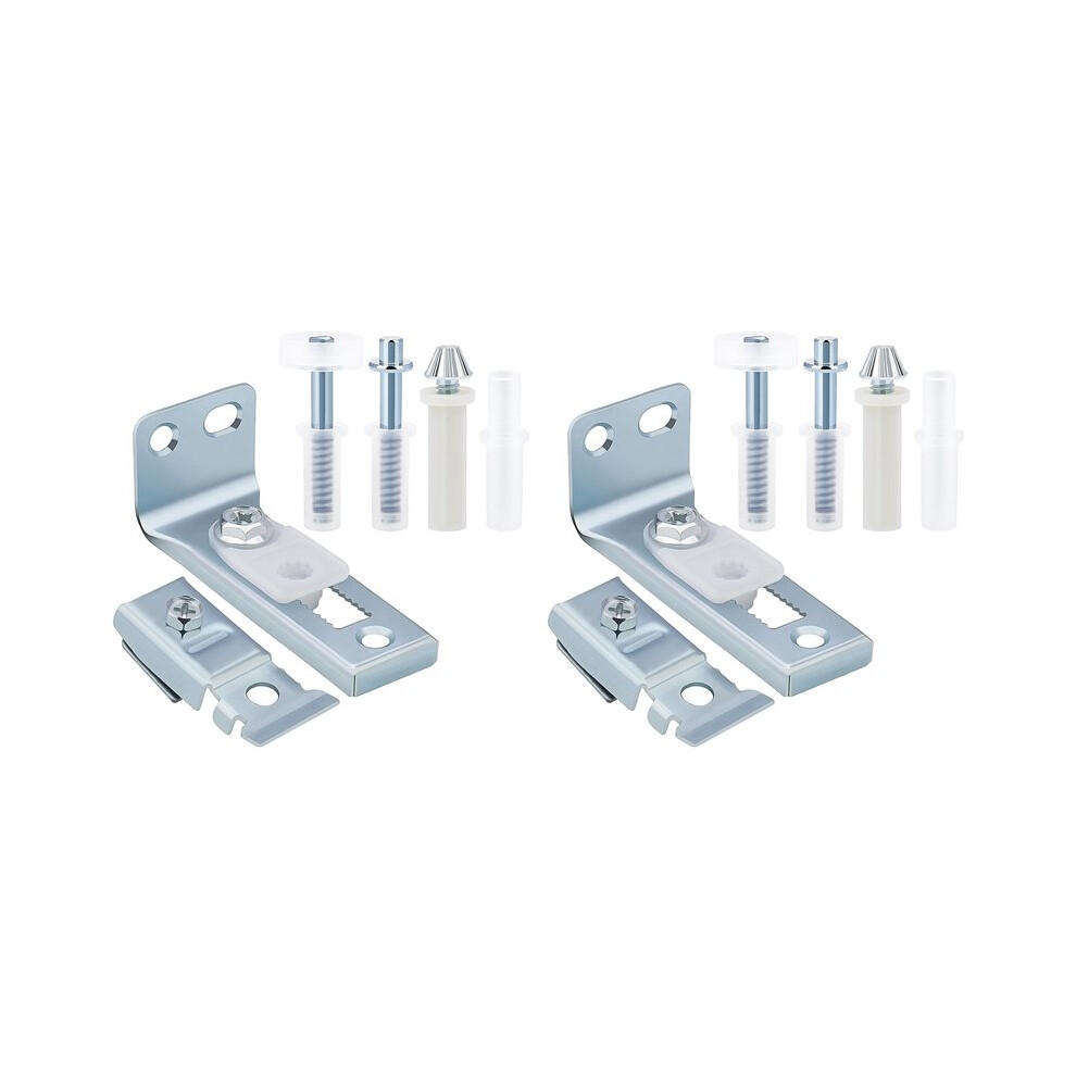 2 Set Bifold Door Hardware Repair Kit - Includes Top And Bottom Brackets, Pivots, And Guide Wheel For Sliding Closet 6032476662608