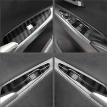 12X Auto Fenster Heber Schalter Panel Fenster Heber Schalter Dekorative Abdeckung für  2 2019-2021 RHD A