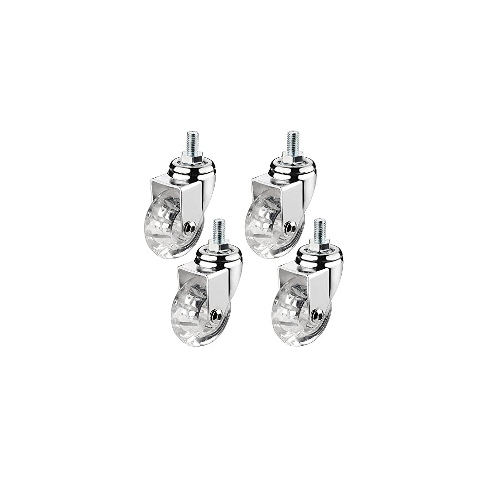 Heavy Duty Threaded Stem Casters, Set Of 4 Swivel Caster Wheels For Furniture, M8/M10 X 15Mm/25Mm 9073542158639