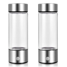 2X Titanium Portable Riche en HydrogèNe Tasse à Eau Ioniseur Fabricant/GéNéRateur Super Antioxydants ORP HydrogèNe 420ML