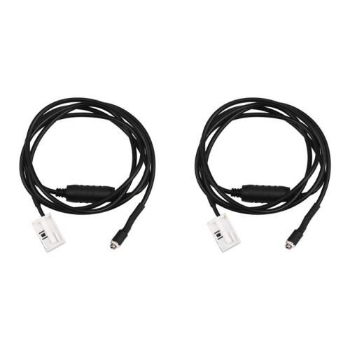 2X AUX Audio Cable  Connector with Resistor 1.5M 12 Pin for  E60 E61 E63 E64 E65 E66 E81 E82 E83 E87 E88 E90 E91