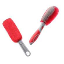 Car Wheel Cleaning Brush Set with Soft Sponge and Ergonomic Grip, Auto Detailing Kit
