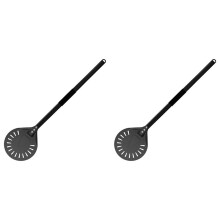 2X Metal Pizza Turning Peel Oversize Professional Long Round Pizza Tool Aluminum Adjustable Pastry Removable Handle