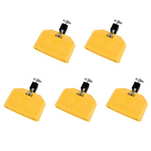 5pcs 5 Inch Jam Block,Plastic Musical Percussion Block Compatible with Latin Drum Instrument (Yellow)