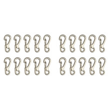 20X  Alloy Carabiner Clip Tiny Spring Snap Hook Carabiners for Backpack Keychains Accessories(Silver)
