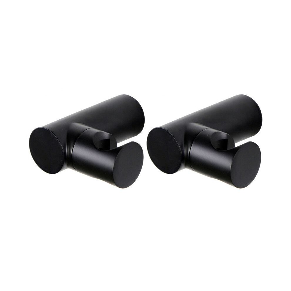 2X Bathroom Shower Bracket Brass Wall-Mounted Durable Portable Shower Holder Bath Accessories Black 6031861969933