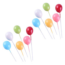 12 Pcs Colorful Balloon Cake Toppers and Cupcake Picks for Birthday Party Decoration