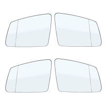 4x Rechts+ Achteruitkijkspiegel Glas Len 2128100521 2128100621 voor - een BCES GLA GLK Klasse W204 W212 W221