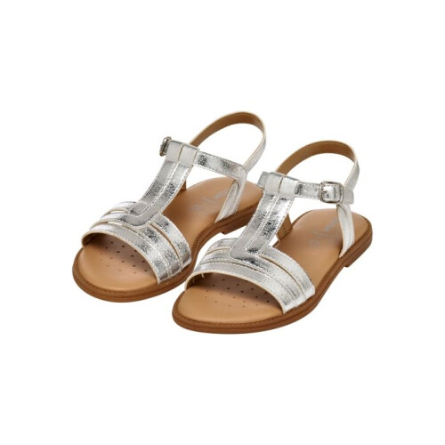 Geox Geox J Karly Leder Sandalen - Silber 2