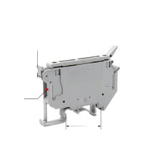 UK5HESI DIN Rail Fuse Terminal Block 220V Gray LED Fuse Holder with Multicolor Indicator