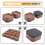 Furniture Risers Adjustable Bed Risers Desk Leg Risers 1.38Inch Stackable Heavy Duty Bed Lifts Risers Square Bed Raising 7