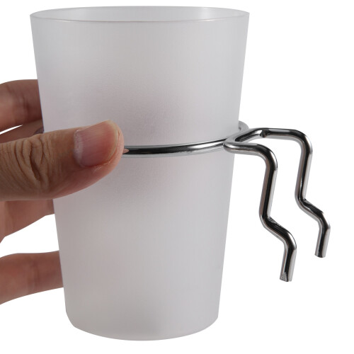 6 Sets Pegboard Bins with Rings Style Pegboard Hooks with Pegboard Cups Pegboard Cup Holder Accessories Transparent 2