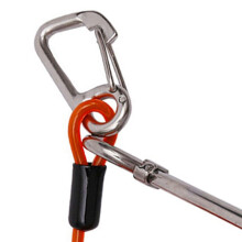2X Double Dive Rafting Krok Rostfritt StåL Krok Spiral Spiral FjäDer Cord DyksäKerhetstillbehöR - Orange