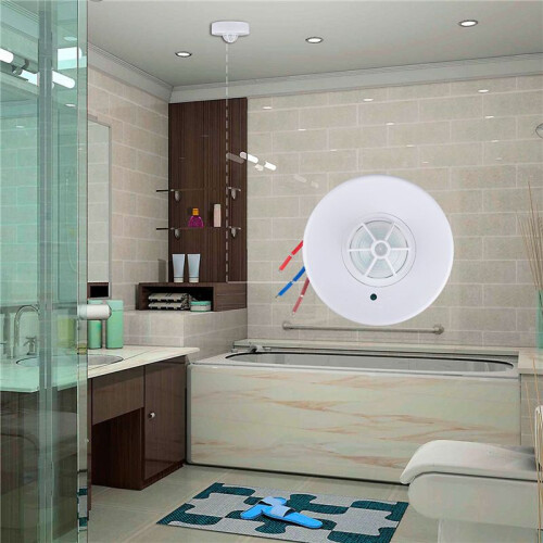 2X Motion Sensor,3 Detectors 360 Degree Ceiling PIR Movement Sensor Light  110-240V for Bathroom 1