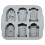 Silicone Ice  Trays Halloween RIP Gravestone Mold for Ice, Candy, Cake, Soap 1