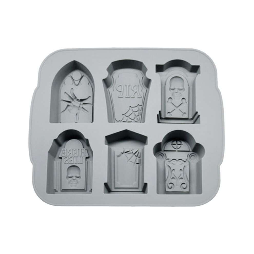 Tauoh Silicone Ice Trays Halloween Rip Gravestone Mold For Ice, Candy, Cake, Soap