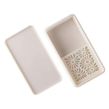 Cornstarch Container for Polymer Clay,Polymer Clay Tools Kit,Leak-Proof Snap-Lock Powder Container White