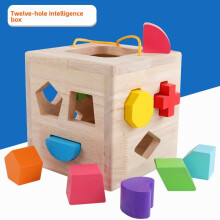 (Style E)Wooden Early Education Blocks Set With Shape Matching Construction Toddlers For