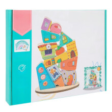 Wooden Kids Stacking Blocks For Fine Motor Practice Cognitive Development Growth
