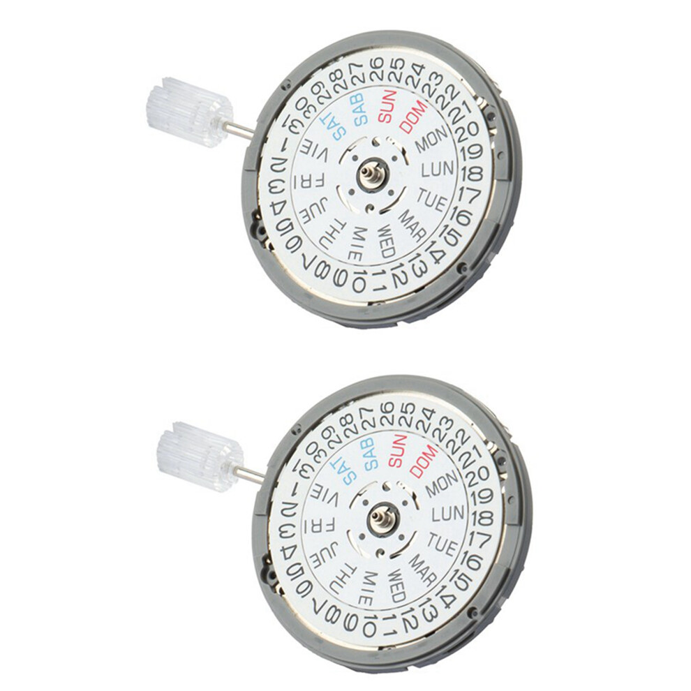 2X Nh36 English Date Week Automatic 3.8 O'clock Crown Watch Movement Mechanical Replacement Parts 6032340256674