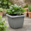Athens Square Planter 40cm in Grey | Durable Plastic Garden Planter 4