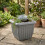 Athens Square Planter 40cm in Grey | Durable Plastic Garden Planter 7