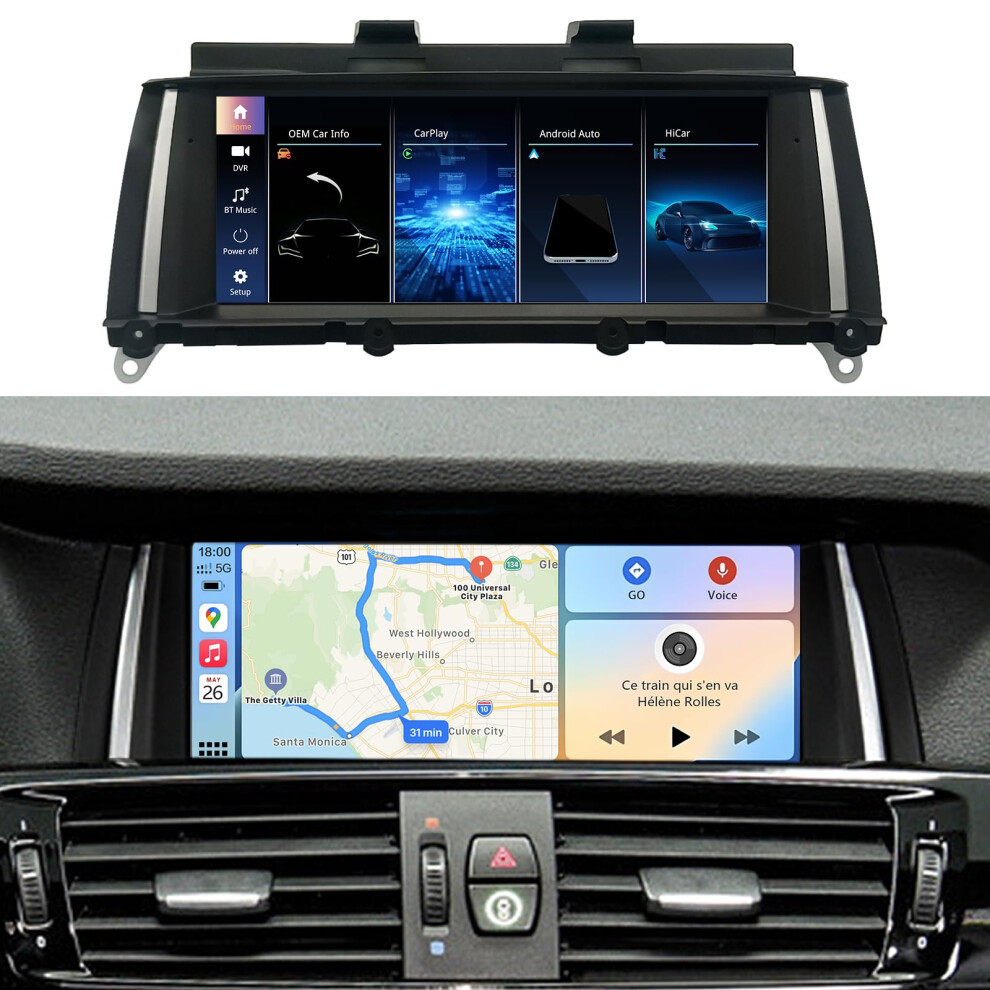 8.9 Inch Wireless Carplay Android Auto 1920X720 Hd Touchscreen Stereo Upgrade For Bmw X3 X4 F25 F26 9771547012092