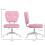 Vinsetto Silla de Escritorio Rosa 46 x 59 x 92 cm 3