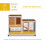 PawHut Conejera de Madera Bicolor 110 x 50 x 88 cm 4