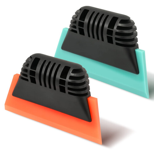 Car Window Squeegee with ScratchSafe Rubber Blade, Ergonomic NonSlip Grip, MultiSurface Use 1