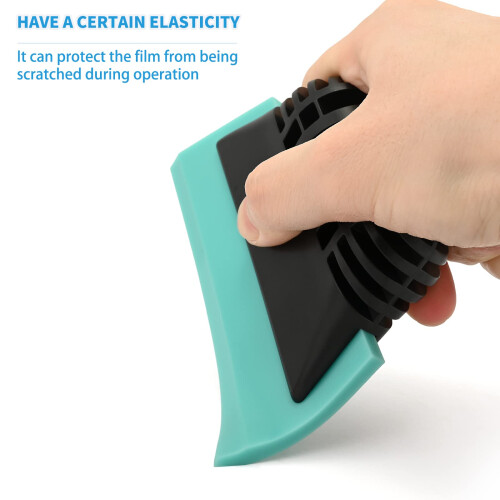 Car Window Squeegee with ScratchSafe Rubber Blade, Ergonomic NonSlip Grip, MultiSurface Use 2