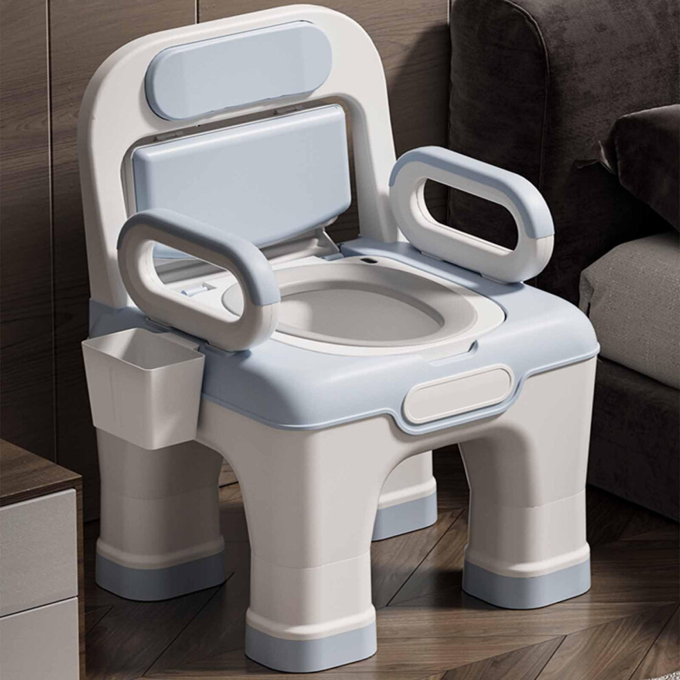 Heavy Duty Bedside Commode with Adjustable Height, Removable Armrests and Easy Clean Bedpan for Elderly and Disabled