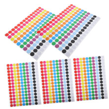 Color Coding Labels Round SelfAdhesive Dot Stickers for Home School Office, 5 Sheets