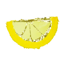 Handmade Lemon Pinata for Kids Birthday Party, Festive Mexican Party Decoration, Candy Fillable Fun